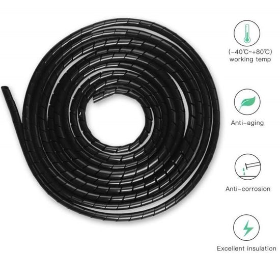Gaine Spirale Flexible Universel 4mm,6mm Kit de Câble Rangement 2 Pack — free download