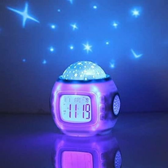 Réveil projecteur pour enfant - LEXIBOOK - Wish - Veilleuse étoilée
