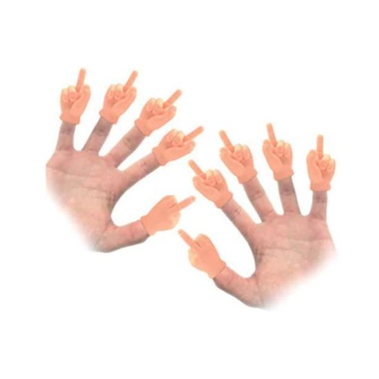 CreepyParty Lot de 8 petites mains pour les doigts Novelty Marionnettes à  doigts en caoutchouc Drôle Mini mains Set Tiktok Jouet