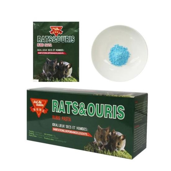Poudre raticide 50 anti-rats et souris