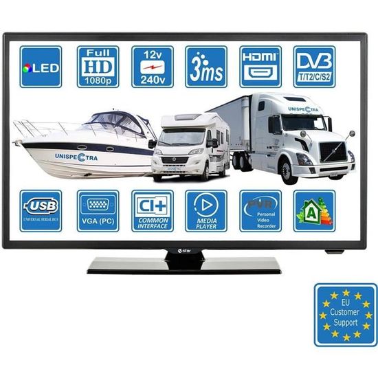 Camping Car Caravane Bateau 12 Volt 22 Pouces 56cm LED Full HD — free download