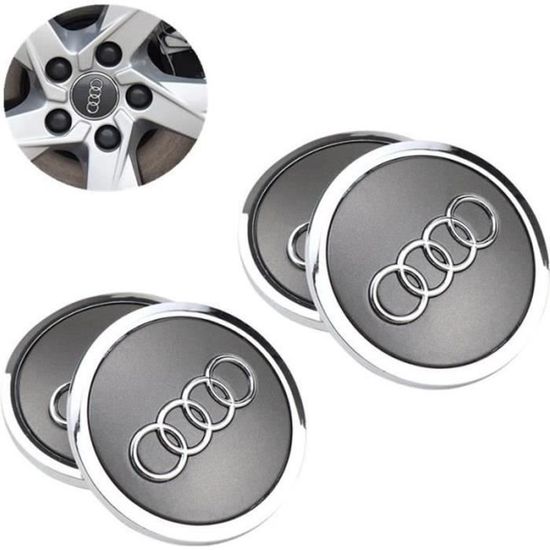 4 Pièces 135mm Cache-moyeu Avec Logo Pour Jante En Alliage Compatible Avec Audi A5 A6 A7 A8 S6 S7 S8 4F0601165N, Capuchons De - Auto