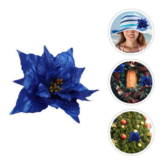 10pcs artificiels de Noël Fleurs de ornements de Arbre de fleur-plante artificielle - fleur sechee vase - coupe - fleur