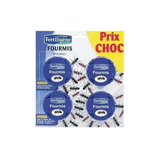 Fertiligène Anti-fourmis Spin - Boîte Appât 2 X 10 G, Action Radicale - Pour Intérieur Et Extérieur, Fourmis Noires