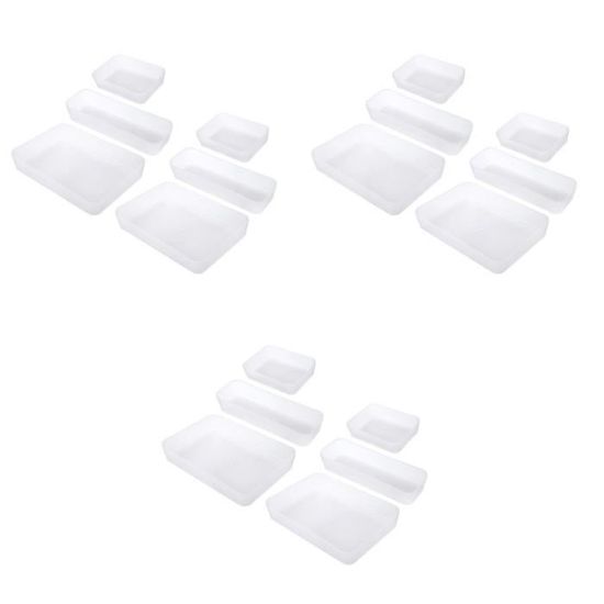 Lot De 3 Boîtes De Rangement Auto – Cendrier Et Papeterie – Aluminium Argent – Neuf