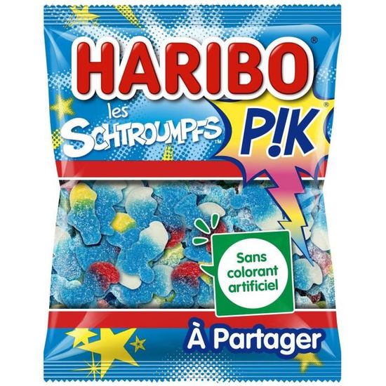 LOT DE 3 - HARIBO - Bonbons Les Schtroumpfs Pik - sachet de 275 g