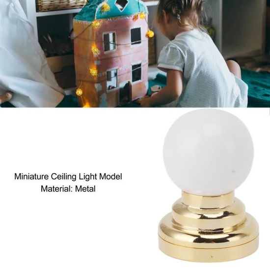 Lumières Miniatures de Maison de Poupée à Piles 1/12 Dollhouse Lampe Miniature 12V Alimentation électrique de la Ligne de Connexion Fil Accessoire Lampe de Poupée Alimentation