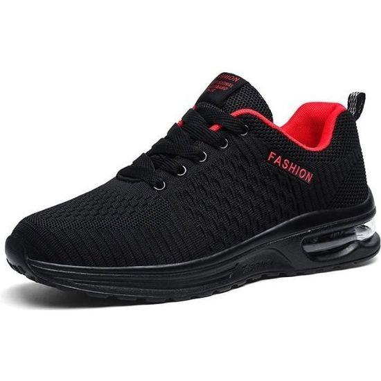 Basket Homme Rouge - Fashion Sneakers Breathable - Synth?�tique - Lacets Rouge - Cdiscount Chaussures