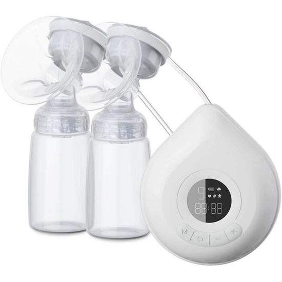 Tire-Lait Électrique Double NCVI 8102 - Batterie 4400mAh, Veilleuse, 4 Modes 9 Niveaux, 10 Sacs à Lait Et Accessoires Inclus