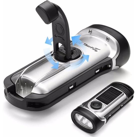 Lanterne Camping Thorfire LED | Recharge USB Et Manivelle | 7,8 Oz | Orange