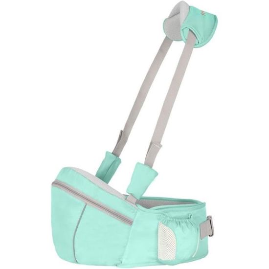 Porte-bébé Latéral Hanche Réglable - Écharpe De Portage Respirante Pour Nouveau-né à 3 Ans (0-36 Mois) - Vert