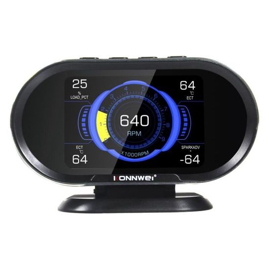Konnwei KW206 voiture OBD2 HUD jauge de compteur numérique tout en un ordinateur de voyage automobile