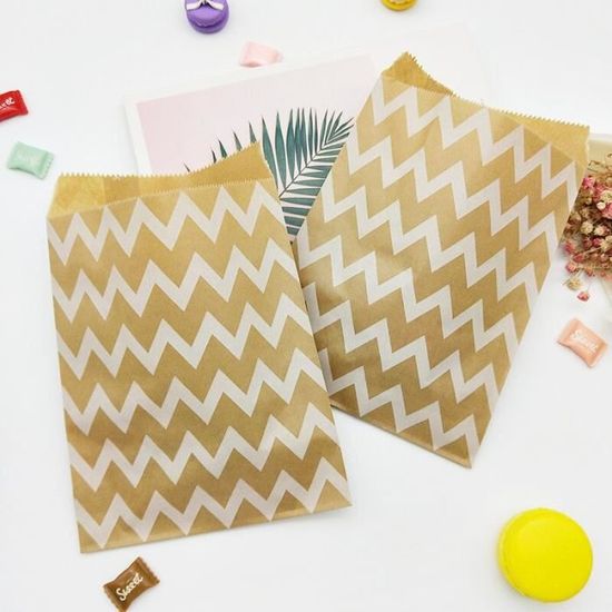 Sacs Kraft Marron 50 Pièces - 20x9x34,5cm - Sans Poignée, Alimentaire, Cadeaux, Recyclable