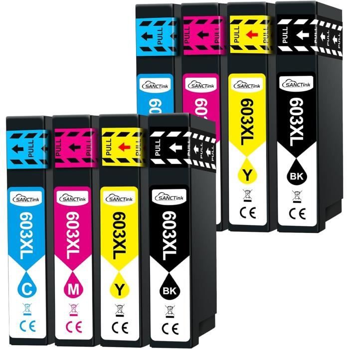 Cartouche D'encre T3AZUR Lot De 2 Cartouches Compatibles Type Pour