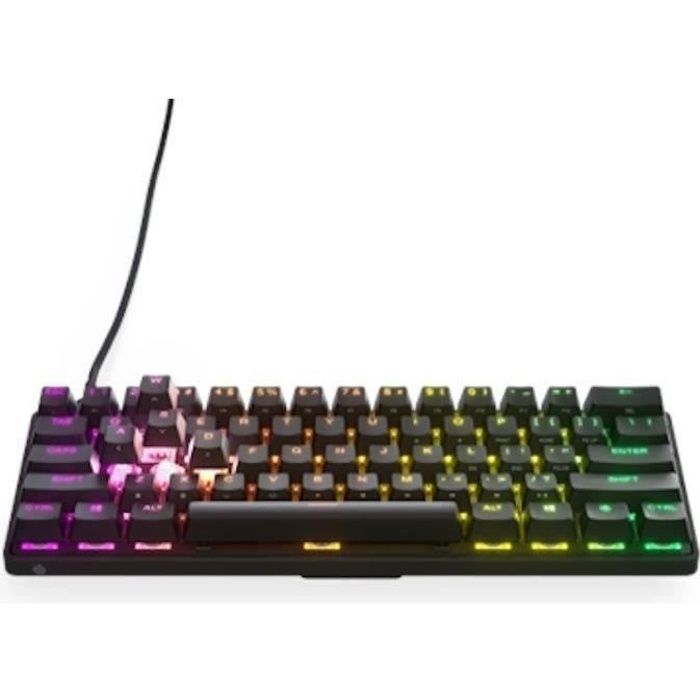 Clavier Gaming - AZERTY - STEELSERIES - Apex Pro Mini FR - Sans Pavé  Numérique - Rétroéclairé - Noir - Cdiscount Informatique