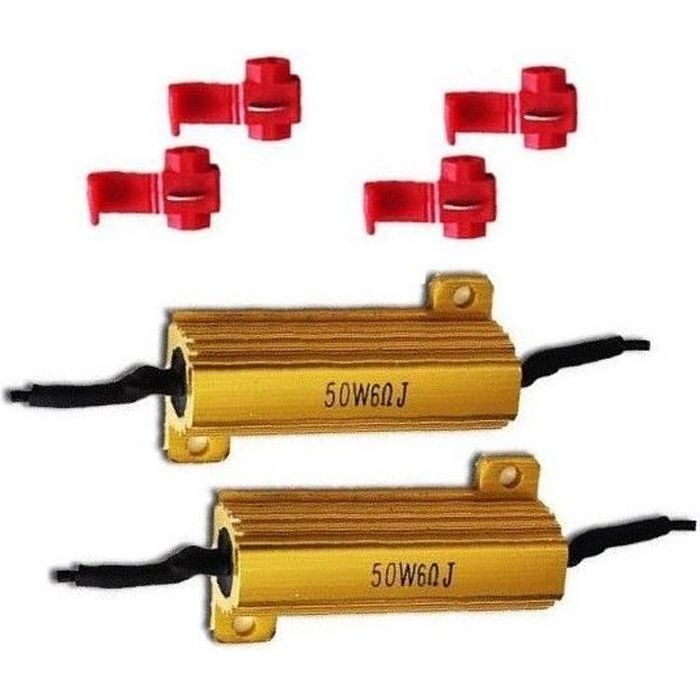 2 x Resistance 50W 6 OHM pour Clignotant LED 12V Voiture Moto