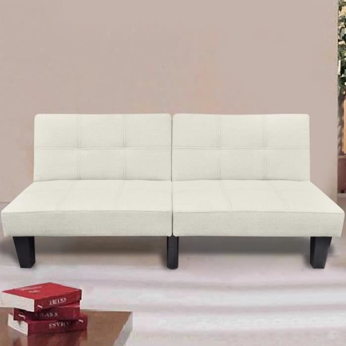 Canapé-lit réglable Beige -PAI