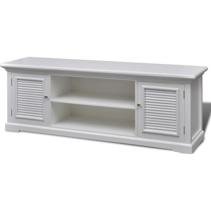 Magnifique Meuble TV blanc en bois