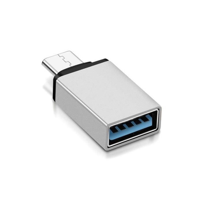 Adaptateur USB Type-C - USB 3.0 (Argenté)