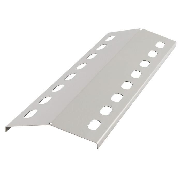 BBQ-TORO Répartiteur de flammes pour barbecue au gaz, tôle en acier inoxydable, chapeau de brûleur, (L) 39 x (l) 12,5 cm