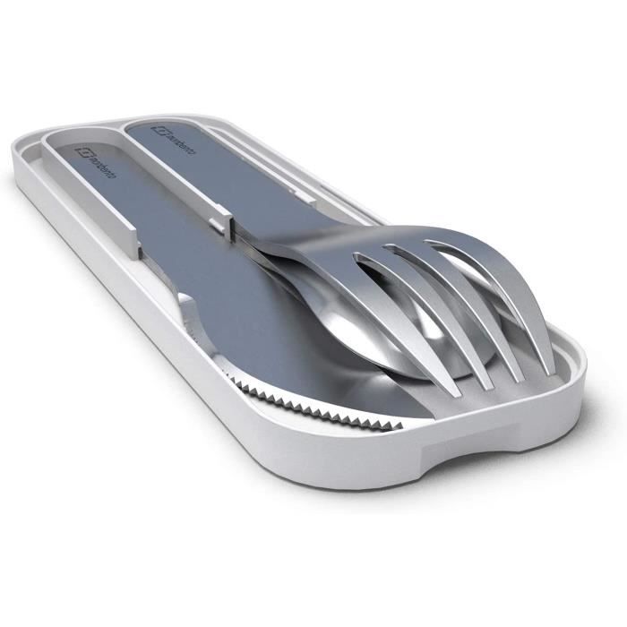 Cuillere de Table monbento MB Pocket Coton avec eacutetui Set couverts Lunch box 3 Piegraveces inox fourchette couteau cuille664