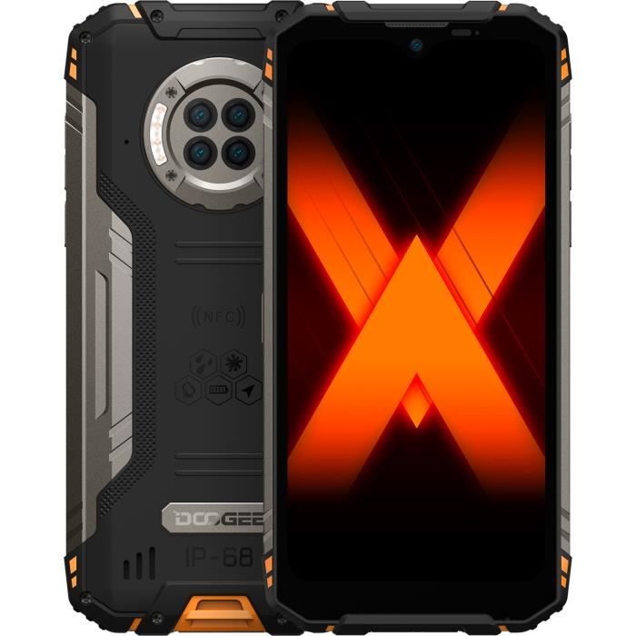 Telephone Portable Incassable DOOGEE S96 Pro 8GB + 128GB Smartphone - 6350mAh - 48MP+20MP - GPS NFC - robuste étanche - Orange