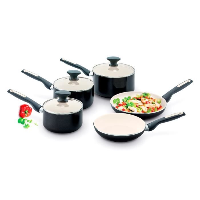 GreenPan Sofia Lot de 5 poêles et casseroles pour Induction en céramique avec revêtement Anti-adhésif en Aluminium