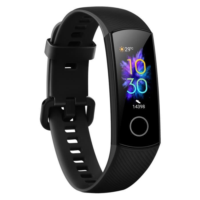 HUAWEI Honor Band 5 CRS-B19S Bracelet Intelligent Noir, Montre Connecté Écran AMOLED, Étanche 50M Sports Tracker D'activité