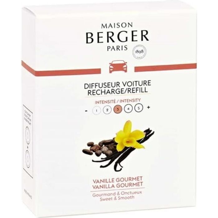 lampe berger recharge diffuseur voiture céramique vanille gourmet
