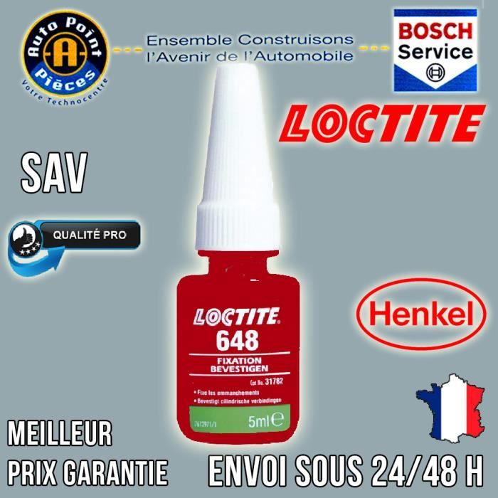 LOCTITE 648 Frein Filet Fort 5mL Bloc Fixation