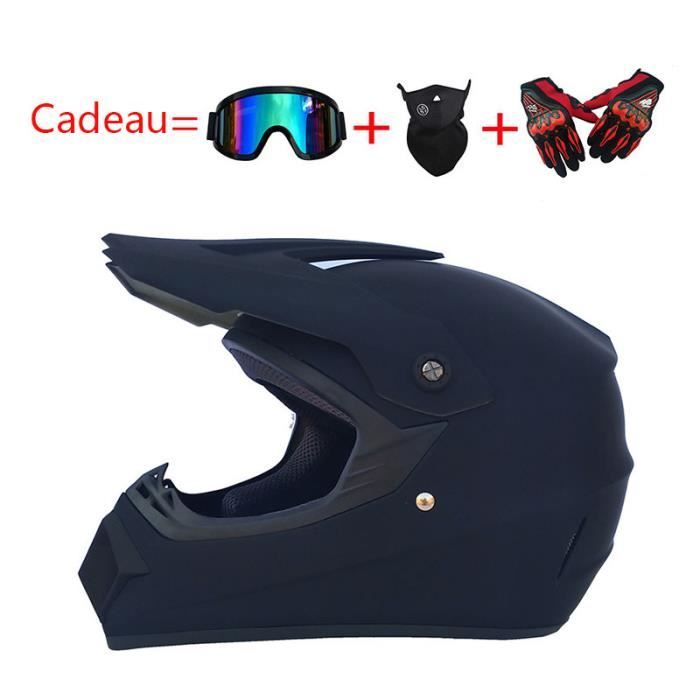 Casque Moto Scooter Adulte Casque de Marque Motocross Racing Armure complète Casque mat Motocross Pleine Couverture Casque