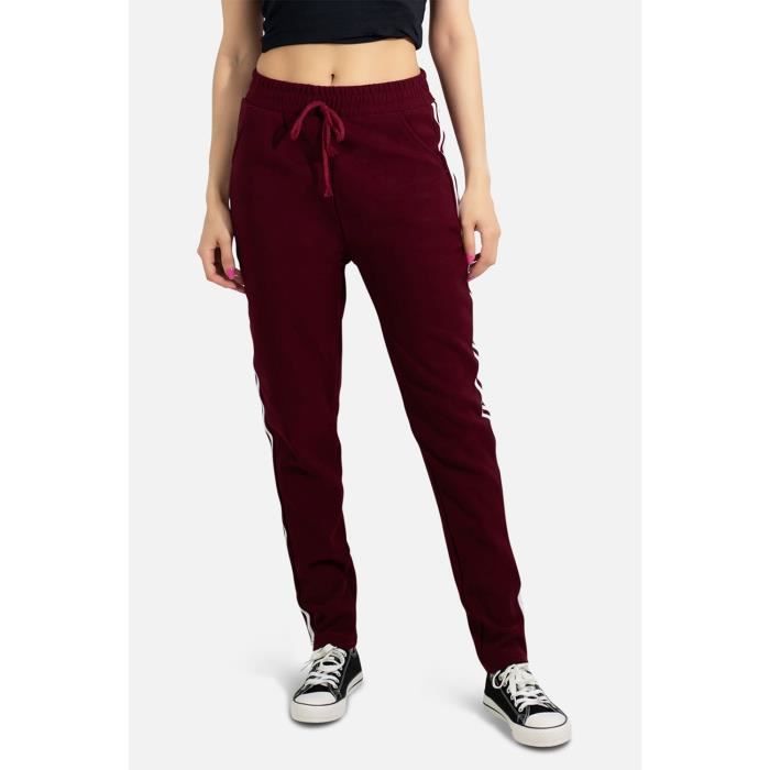 Pantalon jogging de sport Femme Bordeaux