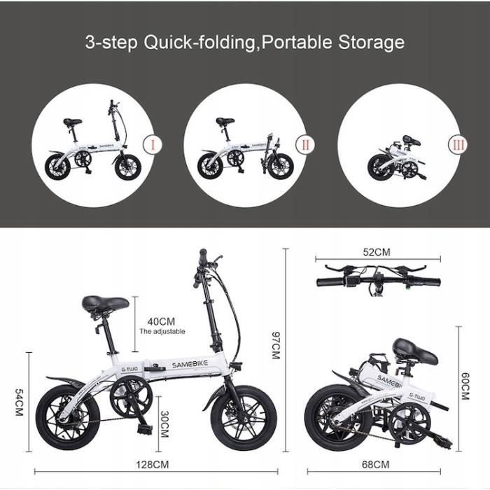 Cyclomoteur électrique pliable 250W E-bike