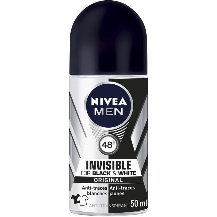NIVEA MEN Déodorant Bille Invisible for Black & White Original - 50 ml