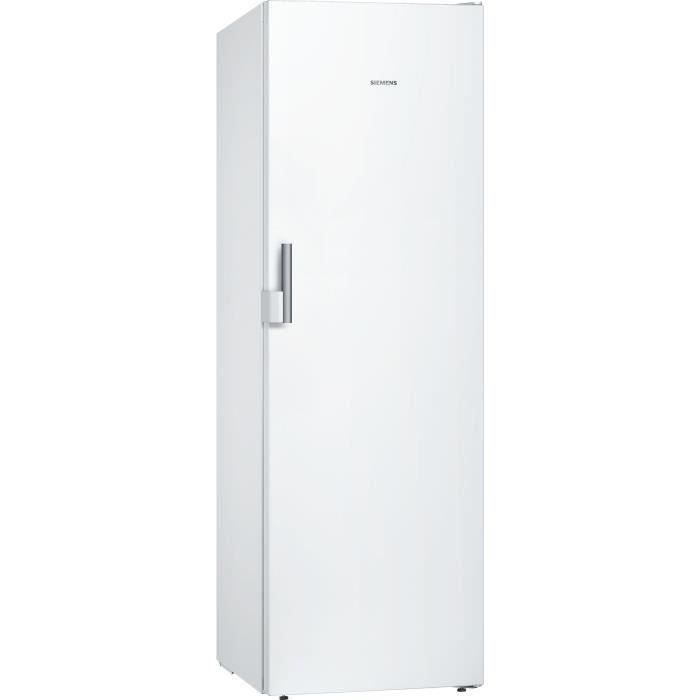 SIEMENS GS36NCWEV - Congélateur armoire pose libre- 242L - Froid brassé - Classe A++ - 60x186cm - Blanc