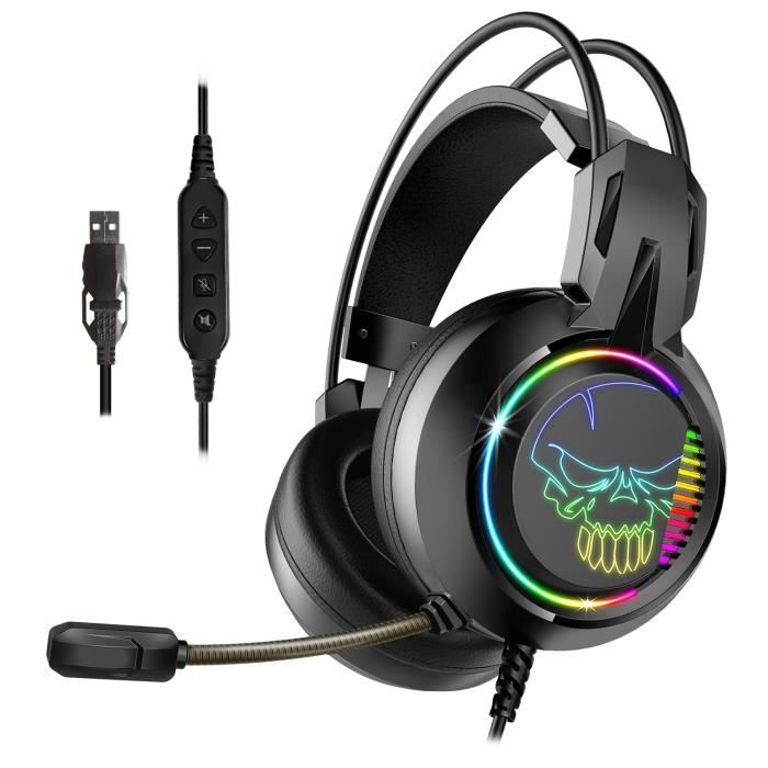 Casque-micro 7.1 pour gamer RGB Elite H10 RGB (compatible PC)
