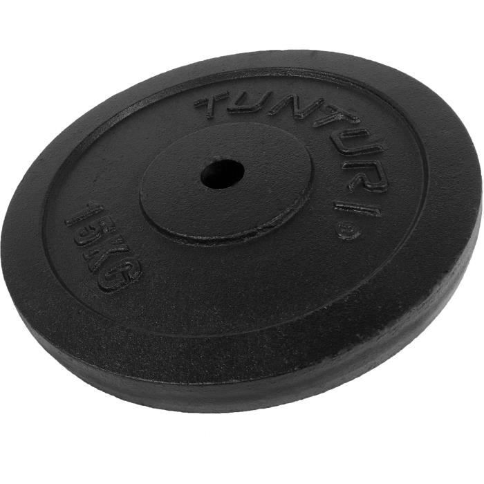 TUNTURI Disque musculation 15kg noir, unité