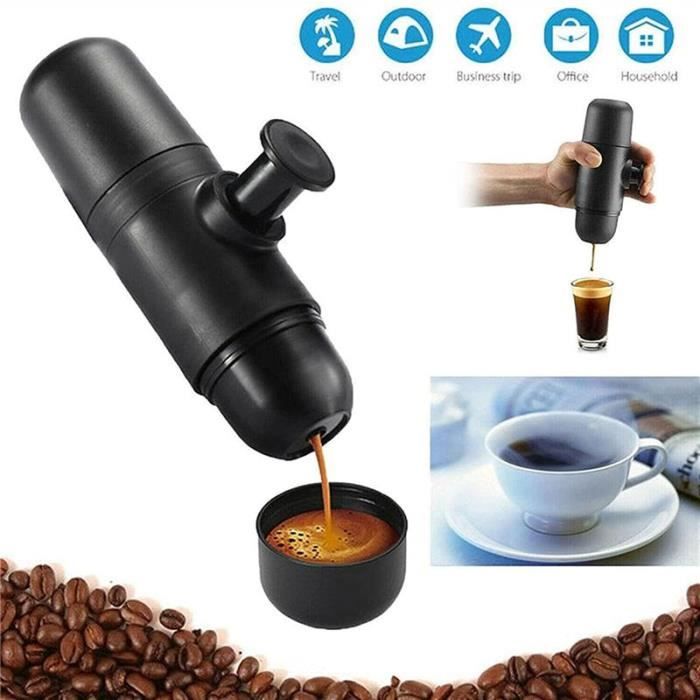 Machine à Expresso Portable Noir Mini à Pression Manuelle Petite Bouteille De Café De Voyage Accessoires Pour La Maison