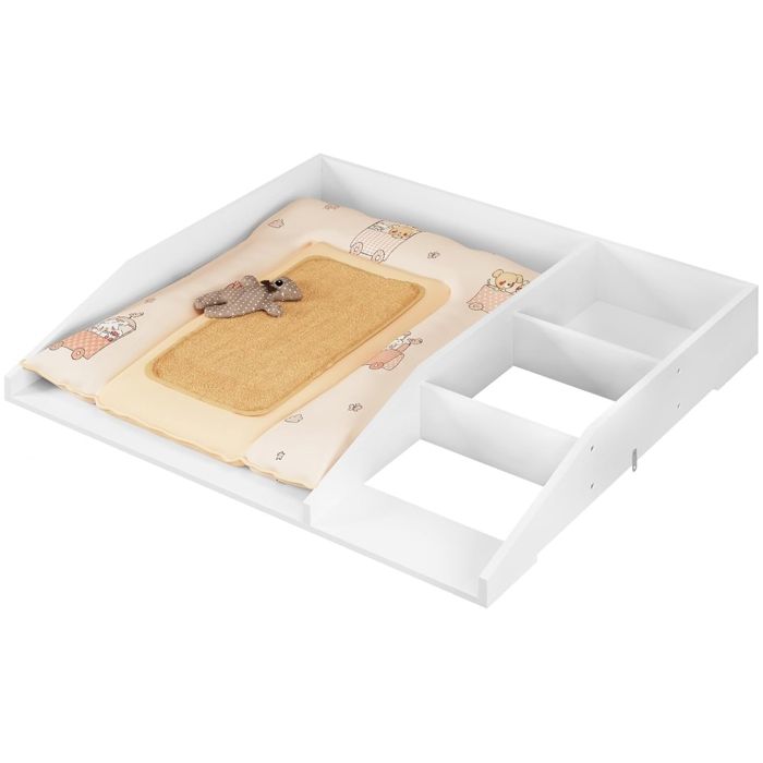 WOLTU Plan à Langer Plateau à Langer avec Cloison Table à Langer Amovible 80x745x135cm Blanc W0ETT0234 WOLTU Plan à Langer Plateau à Langer avec Cloison Table à Langer Amovible 80x745x135cm Blanc W0ETT0234