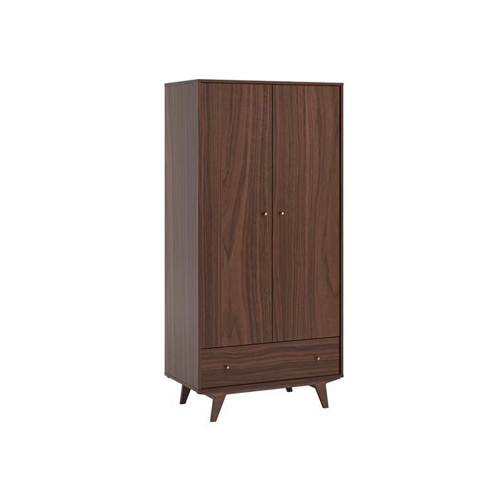 Armoire 2 portes 1 tiroir Vox - Mid - 90 x 50 x 185cm - Bois