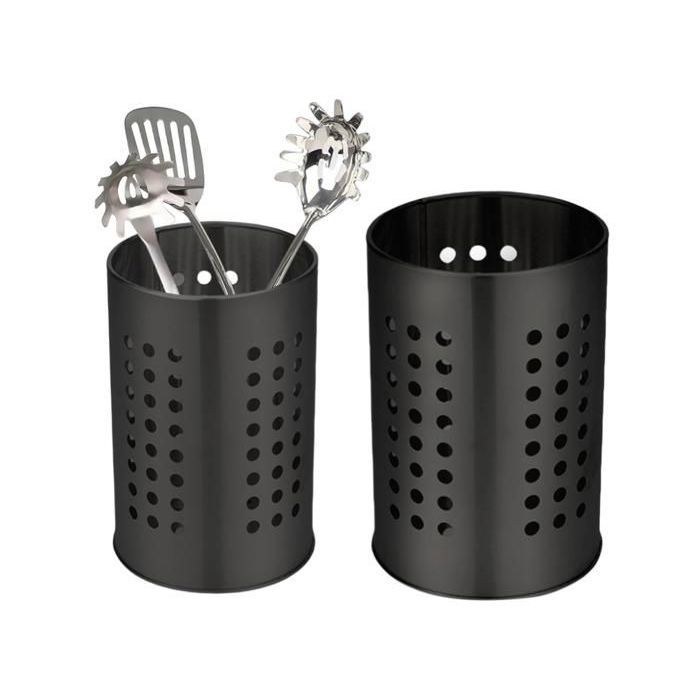 Lot 8 Ustensiles Cuisine Inox + Porte-ustensiles - Matériel De Cuisine Pro
