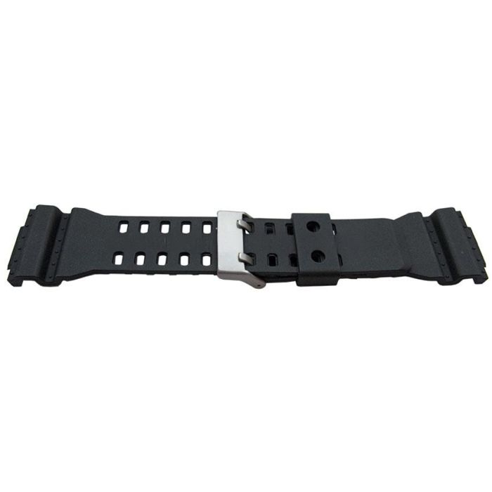 Bracelet montre - MY-MONTRE - Compatible G-Shock GA100/GA200 - 16mm - Polyuréthane (PU) - Boucle satinée noire