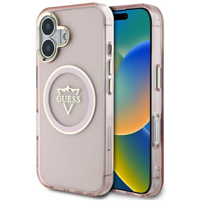 Étui Guess IML Metal Mountain Logo MagSafe pour iPhone 16 Neuf - vue 4