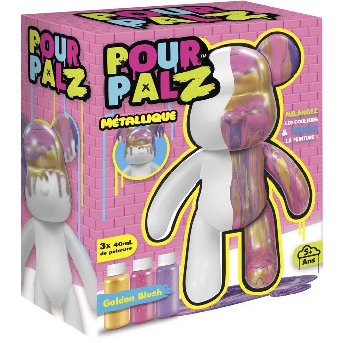 Figurine à peindre - Jeu créatif - POUR PALZ - Ours - 22 cm - Dès 5 ans