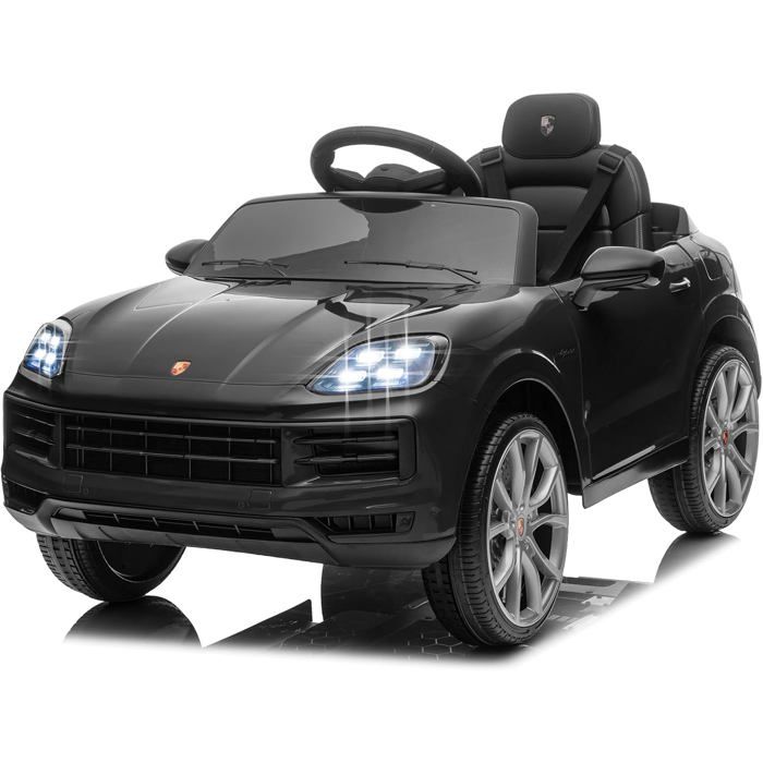 Voiture Electrique pour Enfants - LALAHO - Porsche Cayenne Coupé 2024 - 103 x 63 x 54 cm - Noir