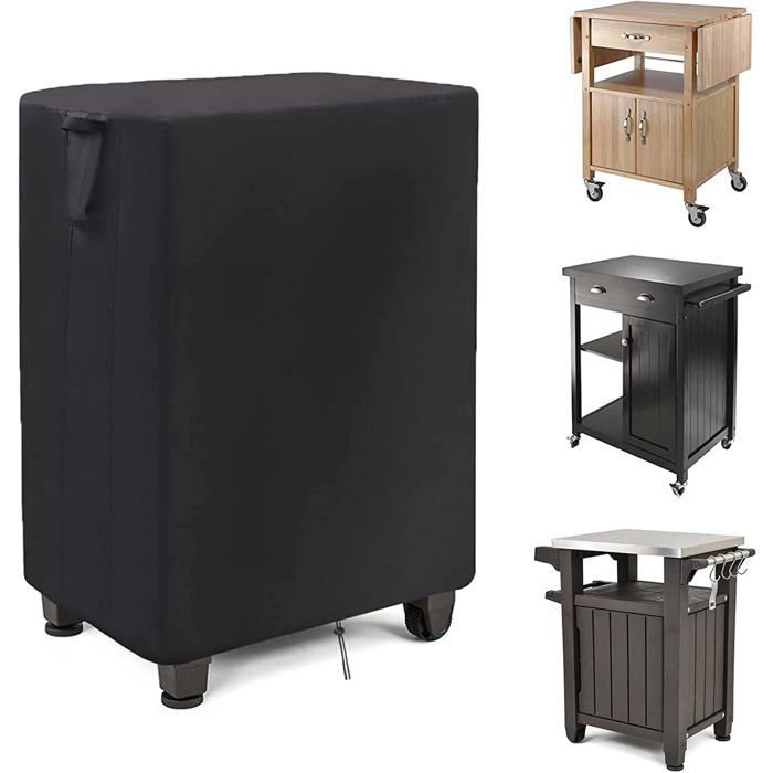 Bache Desserte Barbecue Housse pour Cuisine Exterieure pour BBQ Tissu Oxford 420D Housse Imperméable (L70xW54xH90cm)