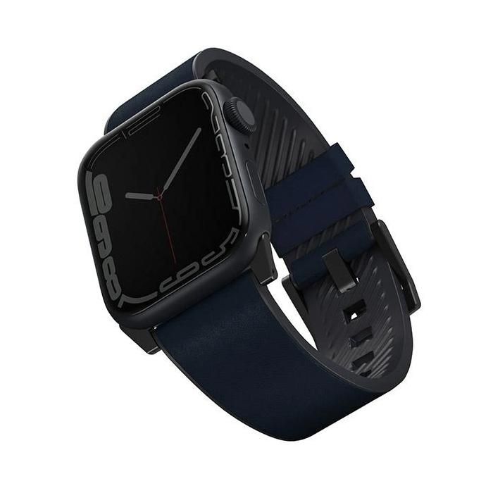 Bracelet - UNIQ - Straden - Cuir Hybride - Compatible Apple Watch - Couleur Bleue