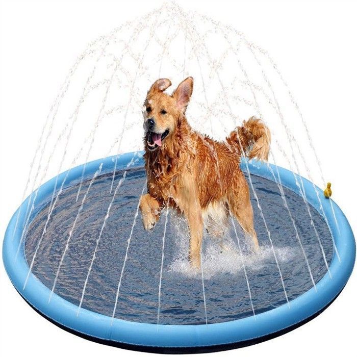 Grand tapis darrosage dextérieur pour chien150cmtapis darrosage de jardin pour chienjouets aquatiques pour chien YYV