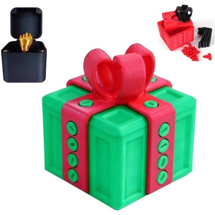 Starnearby Coffret Cadeau Humoristique Adulte, Boite Cadeau Surprise Doigt, Coffrets Cadeaux Agaçant Imprimé en 3D, Coffrets Surprise pour Noël