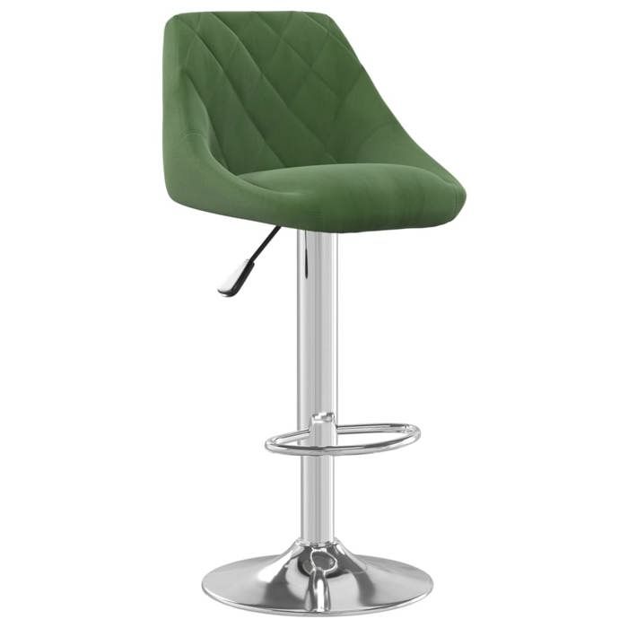 NEUF 2026 CHIC Tabouret de bar SWEETY 1 PC CHAISE HAUTE Vert foncé Velours 46x44x(82-103) cm CCC1916